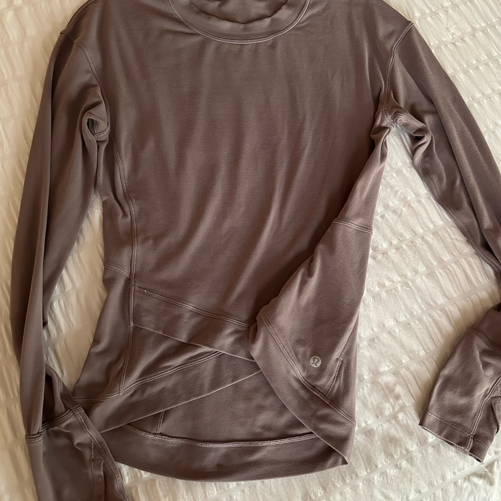 Women's Long Sleeve Top in Taupe by lululemon athletica sweater hoodie